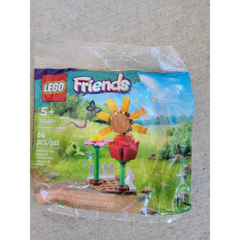 LEGO Friends Flower‎ Garden 30659 Polybag Kids New 64pc Floral Building Toy Set